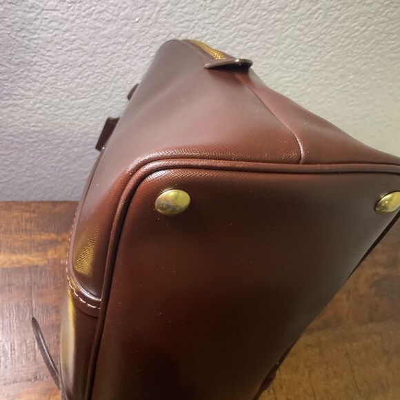 Coach Peyton Leather Cora Domed Satchel F25671 Brass/ Mahogany‎ - Picture 4 of 16